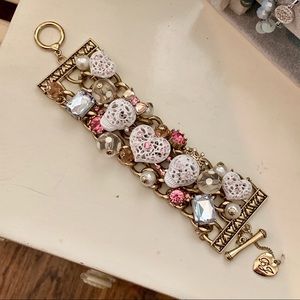 Betsey Johnson lace skull bracelet-Vintage